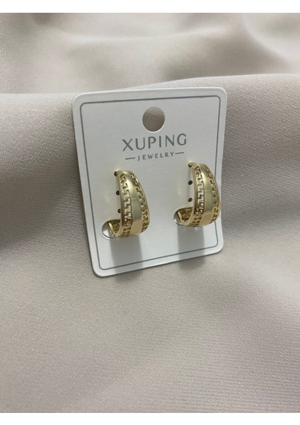 Xuping küpe 14K Altın Kaplama Hediyelik Suya Dayanıklı Kadın Küpe Gold Büyük Desenli Damla Küpe Şık Modern Zarif Parlak Görünüm Minimal Gold Günlük Kullanım Için Ideal