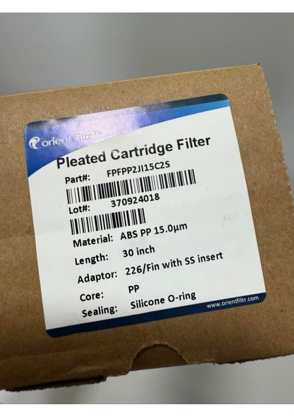 Endüstriyel Katlanmış Kartuş Filtre 30INÇ 15 Mikron fiyatları