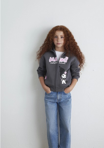 Kuromi Baskılı Fermuarlı Sweatshirt 7S10167-85309 modelleri