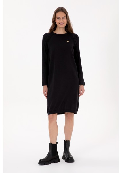 Kadın Siyah Elbise (Triko) 50314732-VR046