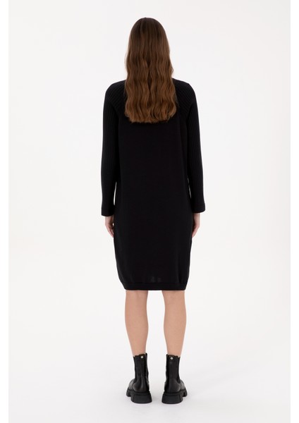 Kadın Siyah Elbise (Triko) 50314732-VR046 fırsatları