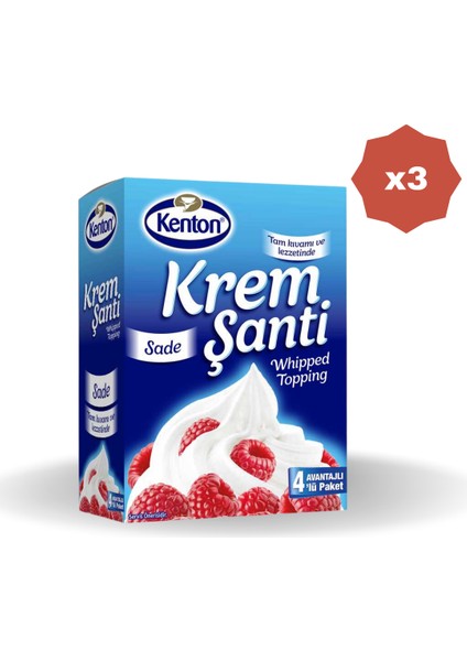 Krem Şanti Sade 300 gr - (3 Adet)
