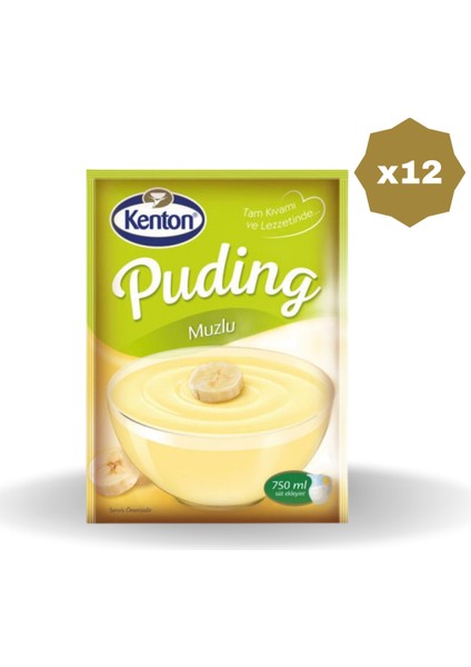 Puding Neşeli Tatlar Muzlu 125 gr - (12 Adet)