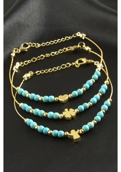 Karışık Turkuaz Boncuk Bileklik