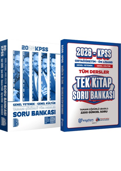 2026 Kpss Tüm Dersler Tamamı Çözümlü Soru Bankası - Ortaöğretim Ön Lisans Tek Kitap Soru
