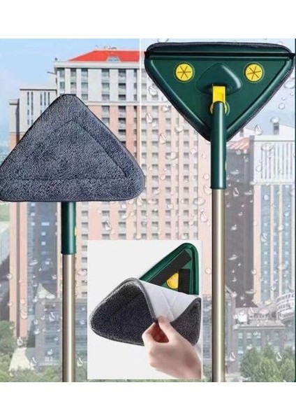 2 Bezli Üçgen Çek Çekli Mop Islak Mendil Uyumlu 150 cm indirimleri