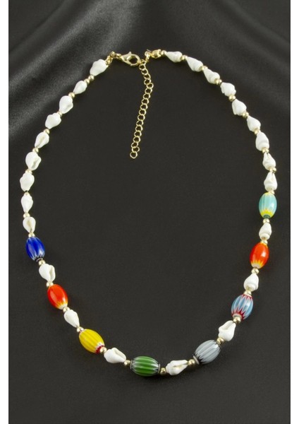 Deniz Kabuğu Cam Boncuk Kolye fiyatları