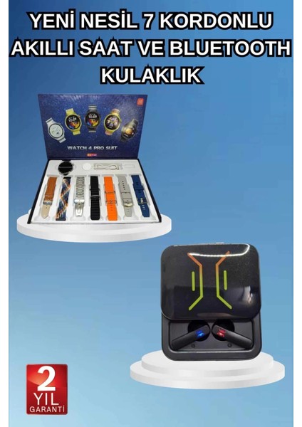 2025 Model Kablosuz Kulaklık ve Yeni Nesil Akıllı Saat Metal Kayış Plastik Kayış