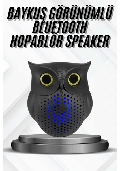 Bluetooth Hoparlör Tws Kablosuz Rgb Işıklı Dekoratif Taşınabilir Baykuş