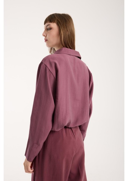 Ipeksi Yumuşaklıkta Modal Kumaş Rahat Kesim Uzun Gömlek modelleri