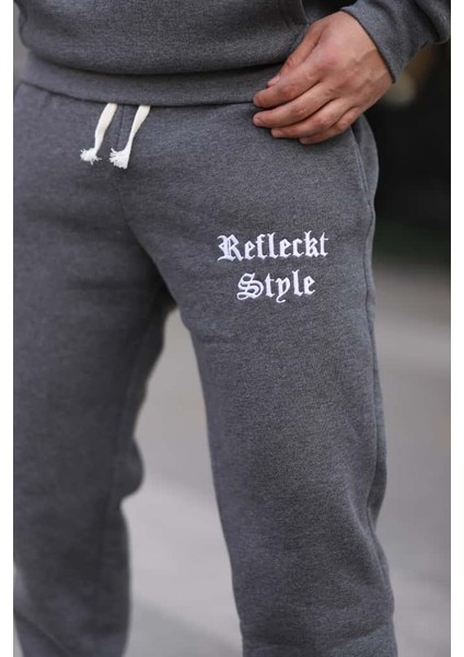 Erkek Unisex Kapüşonlu Kanguru Cepli Şardonlu 3 Iplik Kışlık Içi Polarlı Günlük Eşofman Takım fırsatları