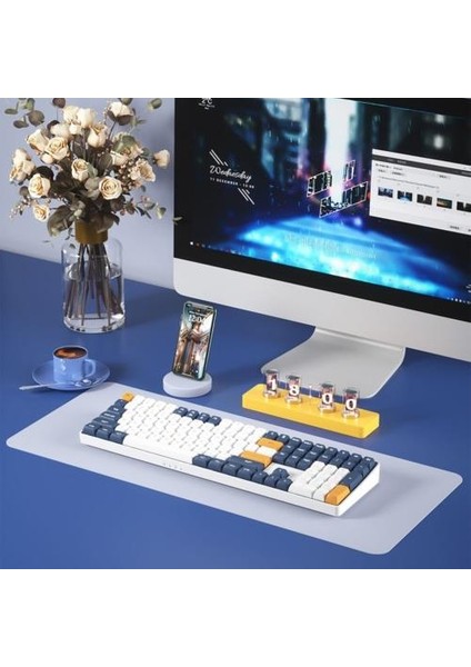 Aıgo A108 Starry Blue Ingilizce Q Mekanik Klavye Yellow Switch indirimleri