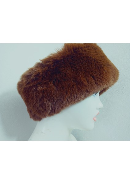 Pelüş Kürk Kafa Bandı ,bandana, Boyunluk ,sıcak Kulaklık, Ayarlanabilir Lastikli En 10-12 cm