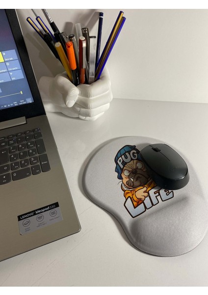 pug Life Desenli Bilek Destekli Mouse Pad fiyatları