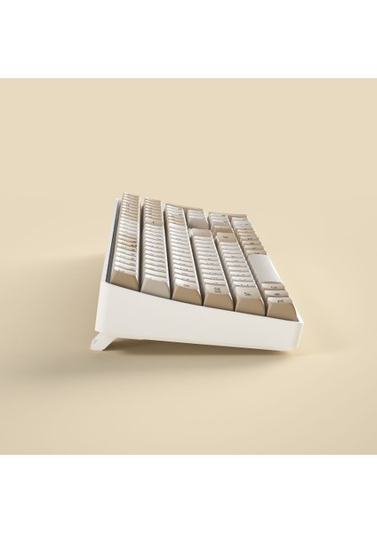 Aıgo A108 Milky & Brown Ingilizce Q Mekanik Klavye Yellow Switch