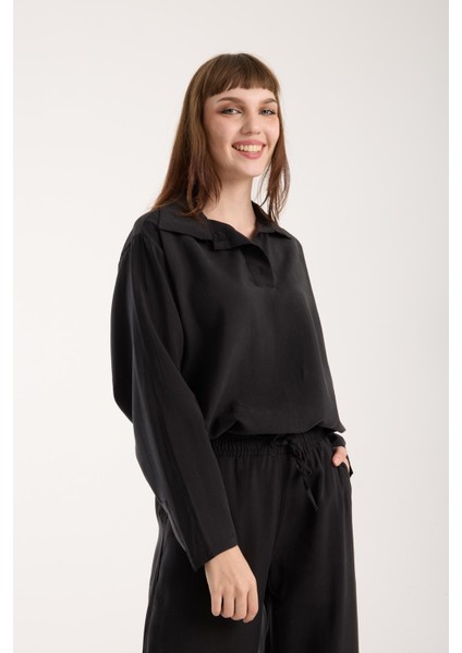 Ipeksi Yumuşaklıkta Modal Kumaş Rahat Kesim Uzun Gömlek indirimleri