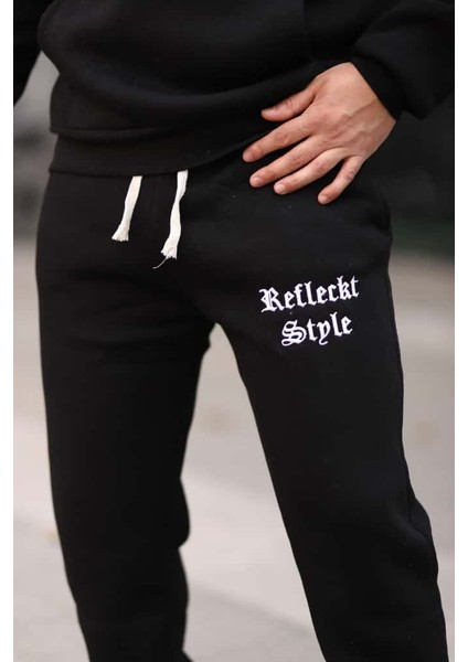 Erkek Unisex Kapüşonlu Kanguru Cepli Şardonlu 3 Iplik Kışlık Içi Polarlı Günlük Eşofman Takım fırsatları