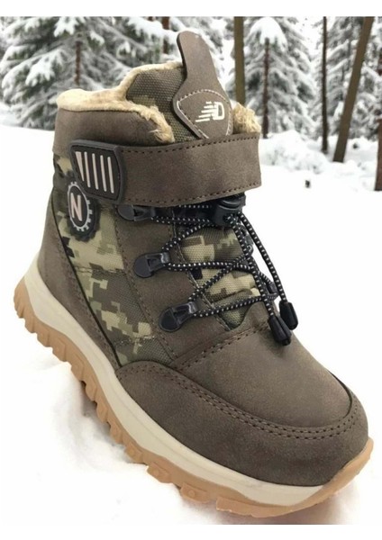 Içi Yünlü Su Geçirmez Soğuğa Dayanıklı Çocuk Bot - Kum - 28 fırsatları