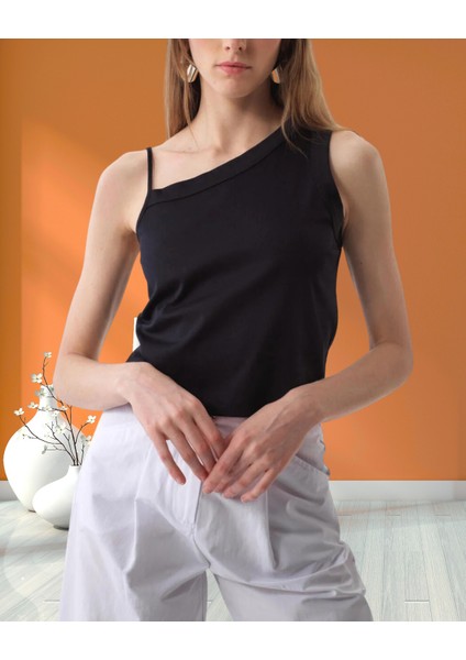 Minervaxint Kadın Tek Omuz Dekolteli Regular Fit Pamuklu Bluzminervaxint Kadın Tek Omuz Dekolteli Regular Fit Pamuklu Bluz