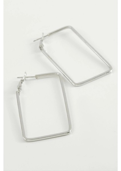 Dikdörtgen Halka Küpe 6 cm