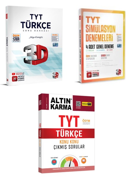 3D Tyt Türkçe Sb-Genel Deneme-Altıkarma Türkçe Çıkmış Sorular