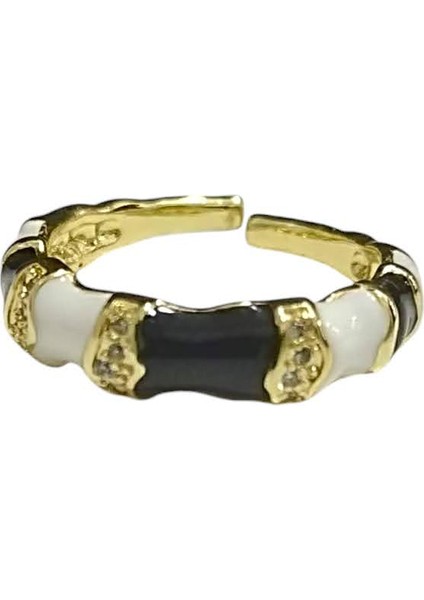 Kadın Zirkon Taşlı Ayarlanabilir Mineli Yüzük Altın Renk fiyatları