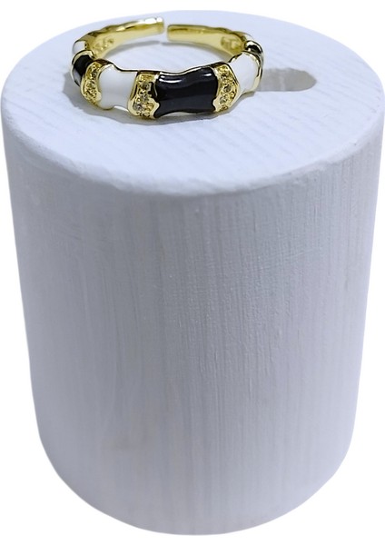 Kadın Zirkon Taşlı Ayarlanabilir Mineli Yüzük Altın Renk modelleri