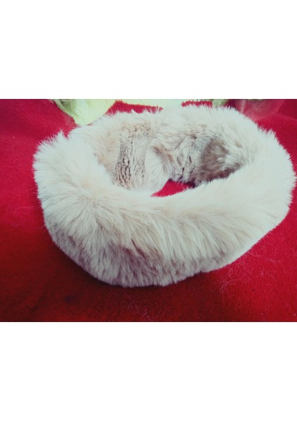 Pelüş Kürk Kafa Bandı ,bandana, Boyunluk ,sıcak Kulaklık, Ayarlanabilir Lastikli En 10-12 cm