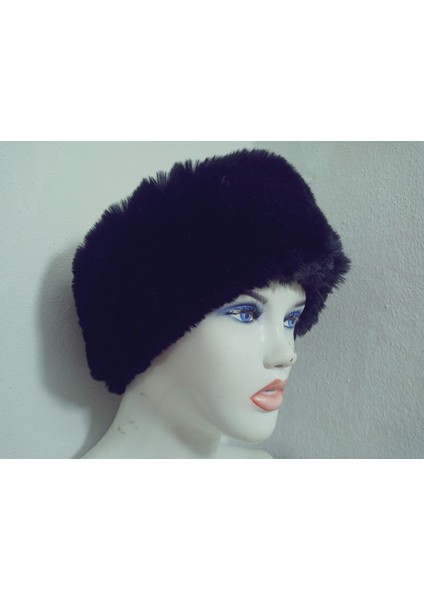 Pelüş Kürk Kafa Bandı ,bandana, Boyunluk ,sıcak Kulaklık, Ayarlanabilir Lastikli En 10-12 cm