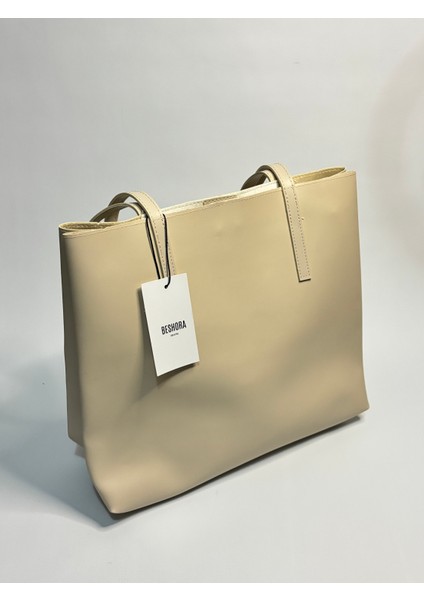 Regan Bej Mat Kadın Omuz ve Kol Çantası