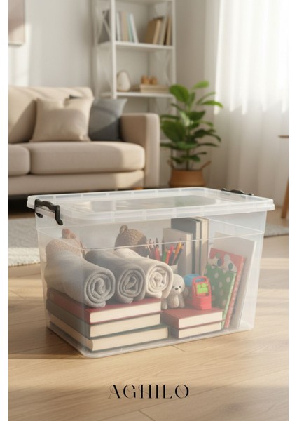 Kilitli Saklama Kabı 2'li – Kapaklı & Şeffaf Erzak / Düzenleme Kutusu modelleri