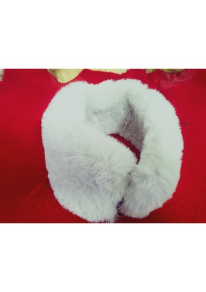 Pelüş Kürk Kafa Bandı ,bandana, Boyunluk ,sıcak Kulaklık, Ayarlanabilir Lastikli En 10-12 cm
