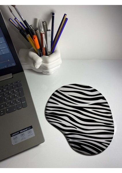 Zebra Desenli Bilek Destekli Mouse Pad