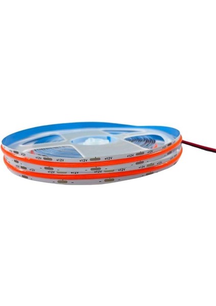 12V 8 mm Esnek Cob Şerit LED Kırmızı 320 Ledli IP20 5m indirimleri