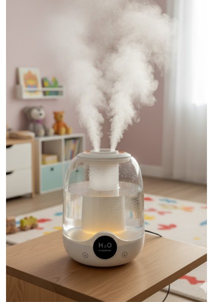 Glr K07 Beyaz Çift Spreyli Ultrasonik Sessiz Hava Nemlendirici ve Gece Lambası | 3l Kapasite fiyatları