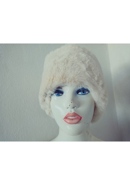 Pelüş Kürk Kafa Bandı ,bandana, Boyunluk ,sıcak Kulaklık, Ayarlanabilir Lastikli En 10-12 cm