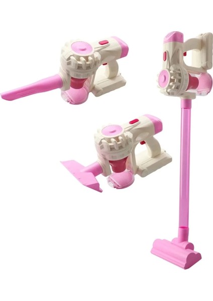 Dikey Süpürge Pembe 3'ü 1 Arada Sesli Vakumlu Çekme Özellikli Şarjlı Elektrikli Oyuncak modelleri