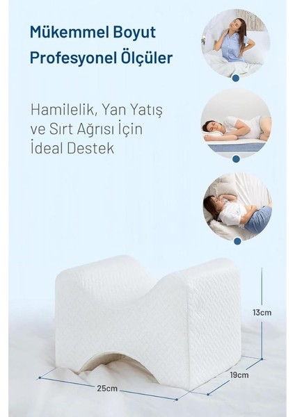 2’li Visco Ortopedik Diz Arası Yastığı – Yan Yatma Için Ergonomik Bacak Destek Minderi | Uyku Konforu Sağlayan Visco Sünger Yastık Seti modelleri
