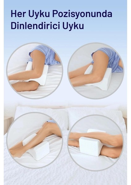 2’li Visco Ortopedik Diz Arası Yastığı – Yan Yatma Için Ergonomik Bacak Destek Minderi | Uyku Konforu Sağlayan Visco Sünger Yastık Seti indirimleri