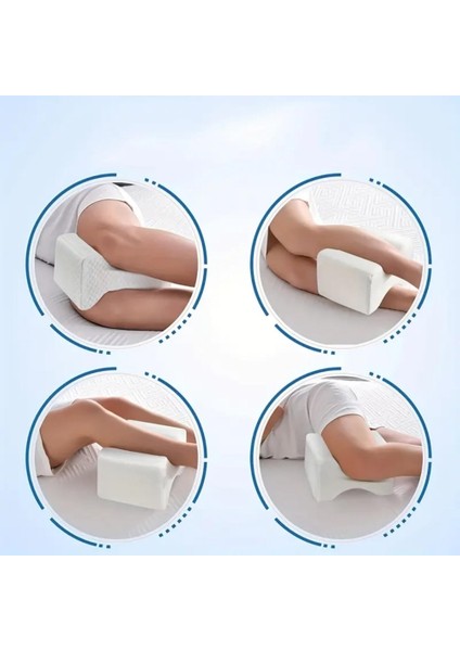 2’li Visco Ortopedik Diz Arası Yastığı – Yan Yatma Için Ergonomik Bacak Destek Minderi | Uyku Konforu Sağlayan Visco Sünger Yastık Seti