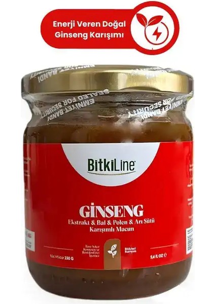 Ginseng Macun 230 G – Enerji ve Bağışıklık Desteği, Arı Sütü ve Polen Karışımı