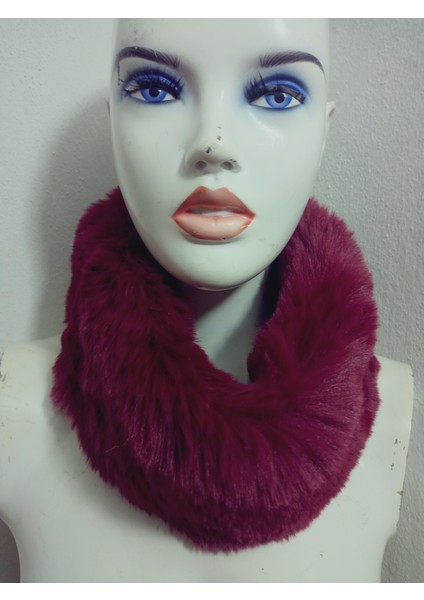 Pelüş Kürk Kafa Bandı ,bandana, Boyunluk ,sıcak Kulaklık, Ayarlanabilir Lastikli En 10-12 cm