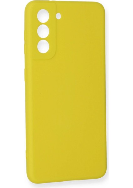 Samsung Galaxy S21 Fe Kılıf Nano Içi Kadife Silikon - Sarı