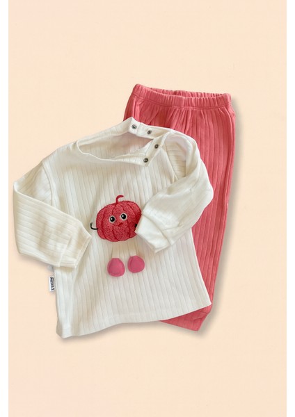 Kız Bebek Ikili Takım – Sevimli Desenli Sweatshirt ve Alt, Organik Pamuklu Rahat Günlük Set modelleri