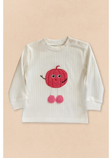 Kız Bebek Ikili Takım – Sevimli Desenli Sweatshirt ve Alt, Organik Pamuklu Rahat Günlük Set indirimleri