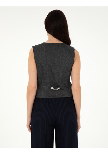 Kadın Antrasit Yelek 50296088-VR006 indirimleri