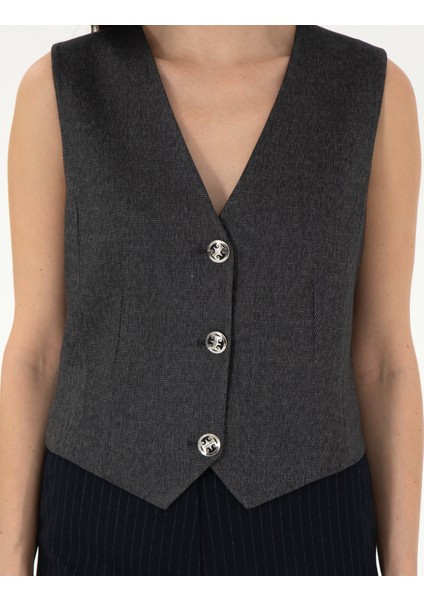 Kadın Antrasit Yelek 50296088-VR006