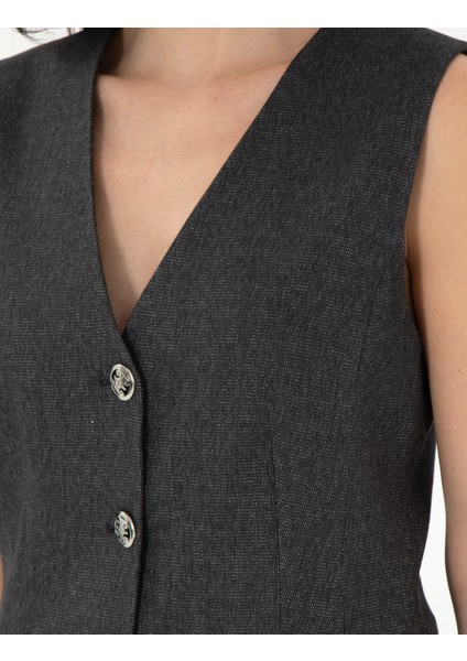 Kadın Antrasit Yelek 50296088-VR006