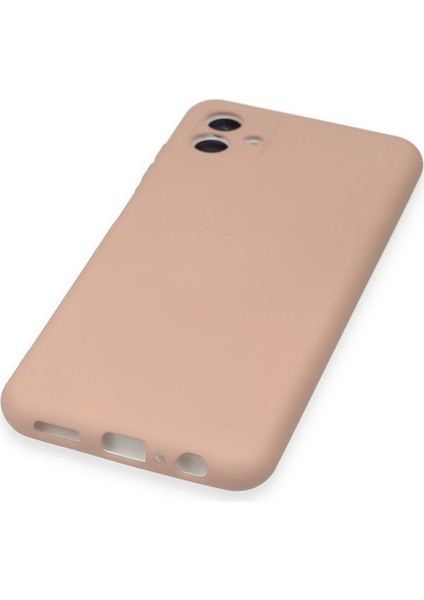Samsung Galaxy A04 Kılıf Nano Içi Kadife Silikon - Pudra