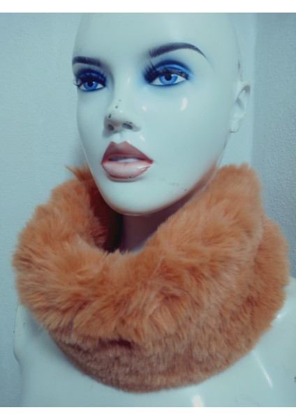 Pelüş Kürk Kafa Bandı ,bandana, Boyunluk ,sıcak Kulaklık, Ayarlanabilir Lastikli En 10-12 cm